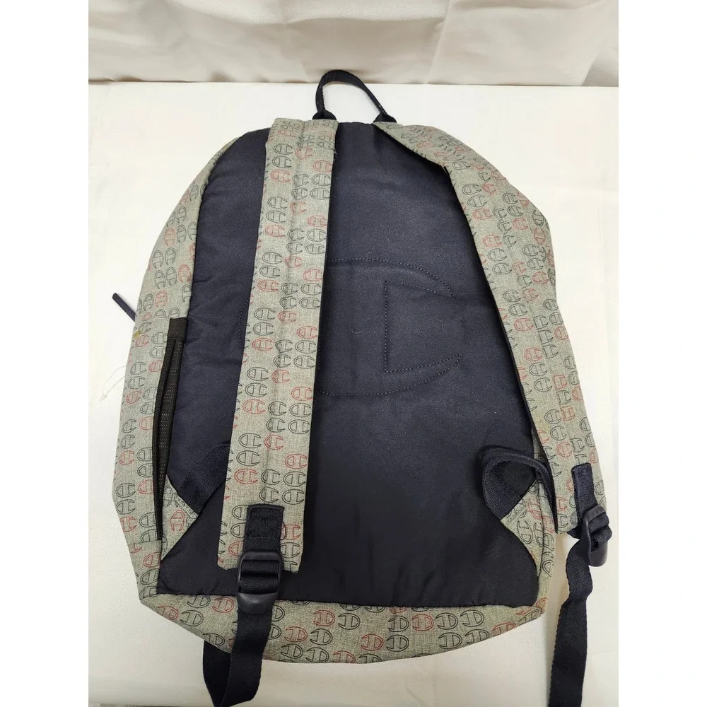 Champion Asher Logo Print Backpack Grey/Navy/Red Unisex